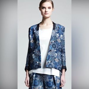 Helmut Lang Mandala Print Blazer‎ Womens Size 4 Blue Multi